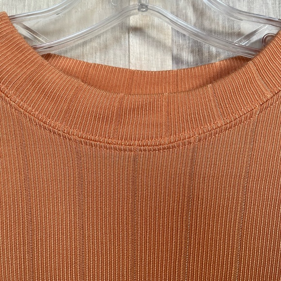 Orange Ribbed T-Shirt - Picture 3 of 5